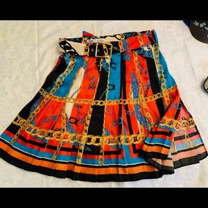 Zara multicolored mini skirt with belts